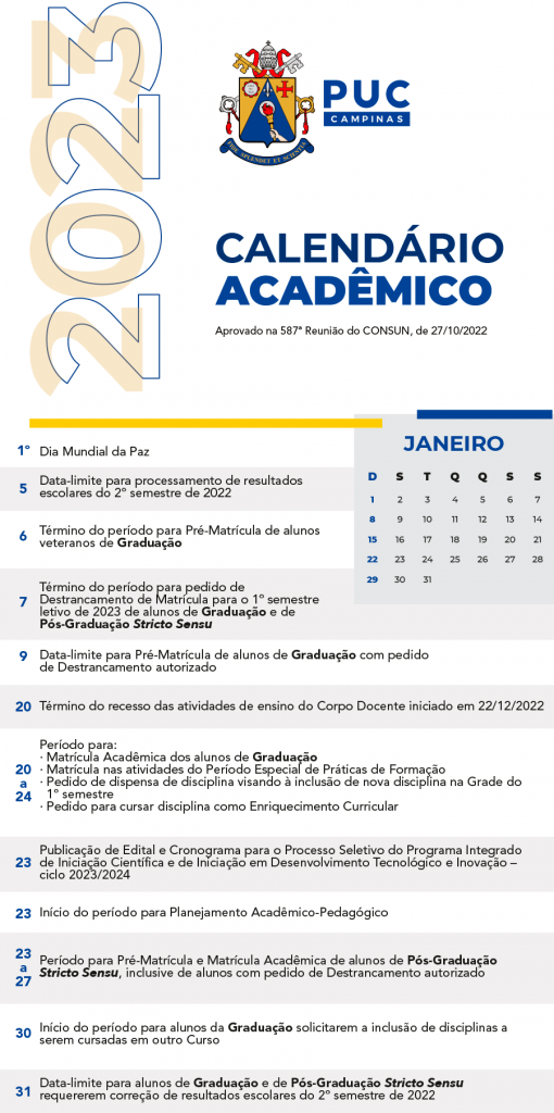 Portal PUCCampinas » Calendário Acadêmico